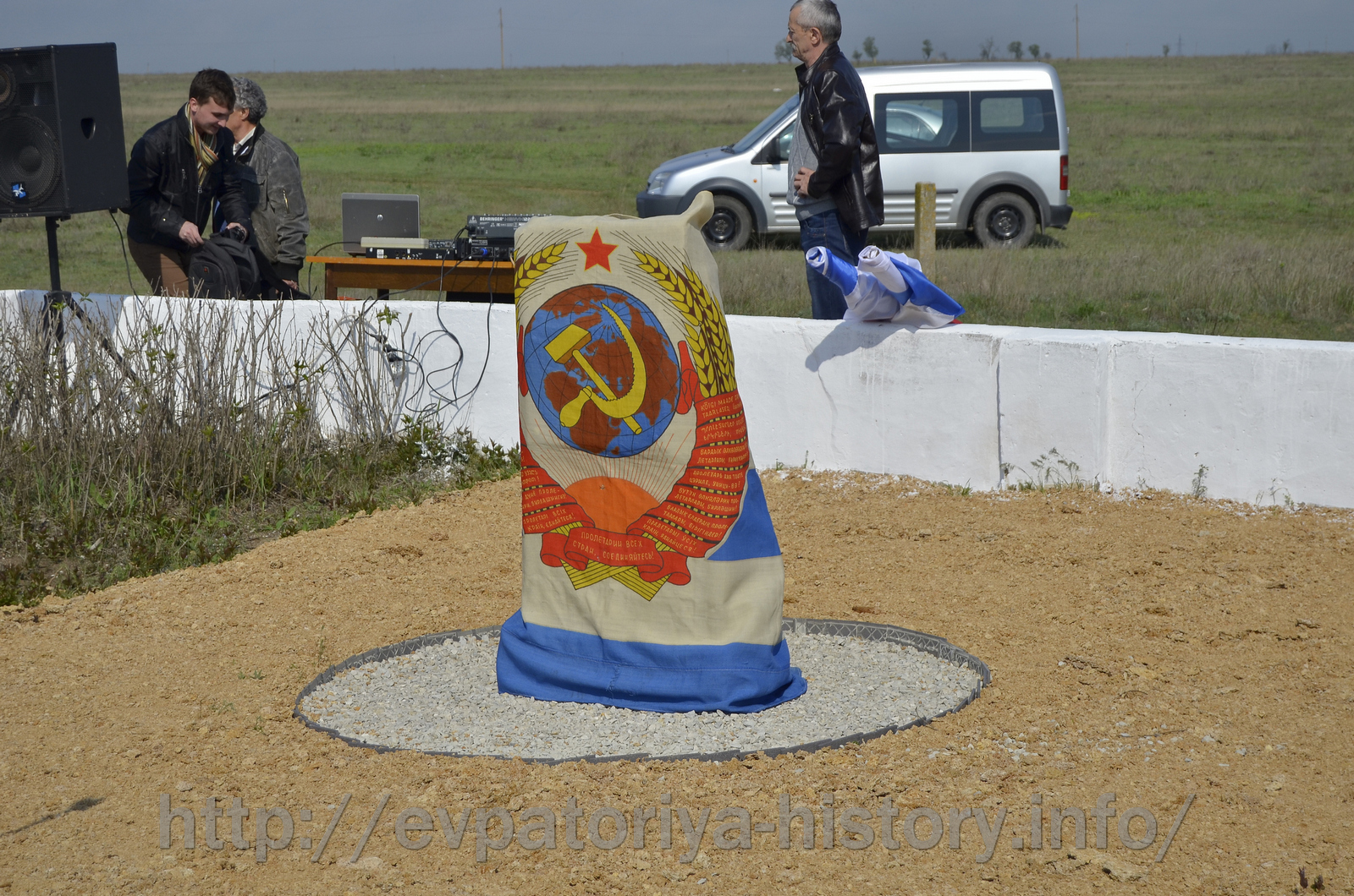Открытие обновлённого памятного знака на месте гибели Н.А.Токарева. 2016 год